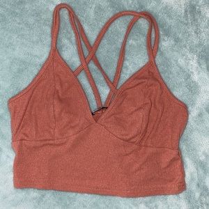 Burnt orange tank top crop top